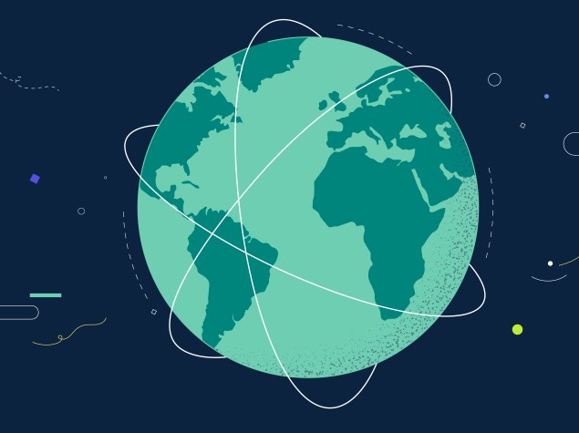 Ilustración del globo terráqueo.