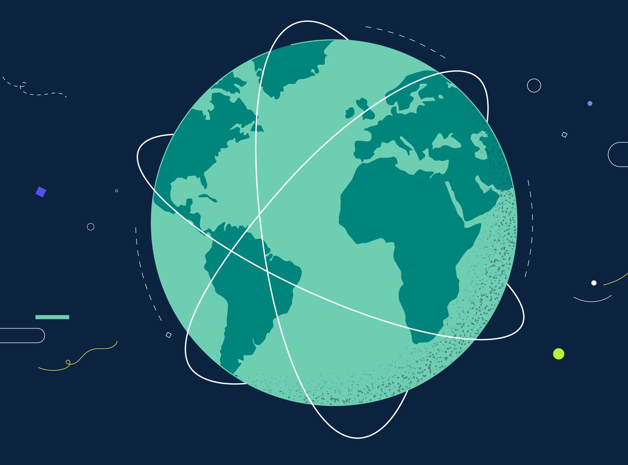 Ilustración del globo terráqueo.