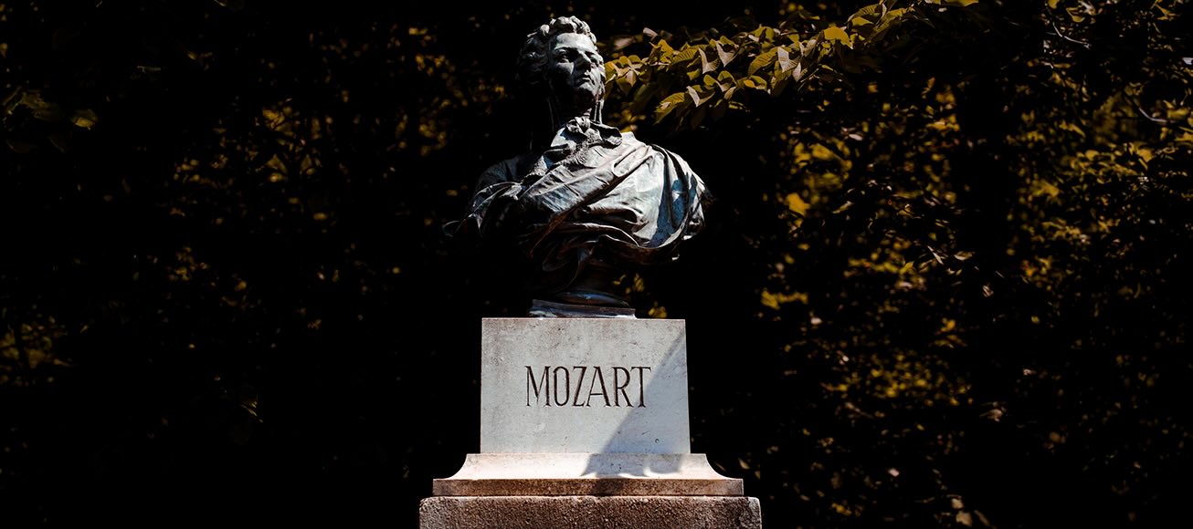 Escultura de Wolfgang Amadeus Mozart