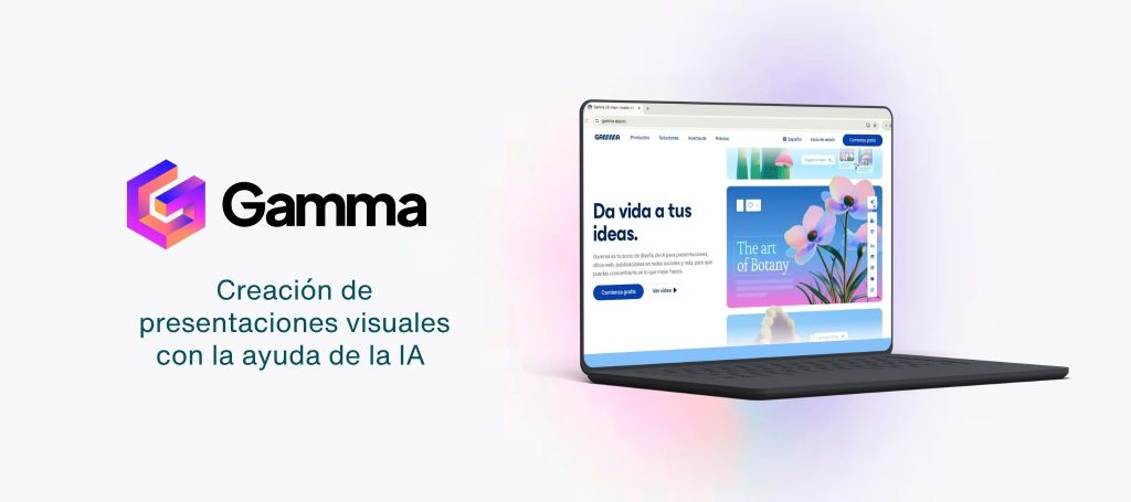 Imagen introductoria de la aplicación Gamma.