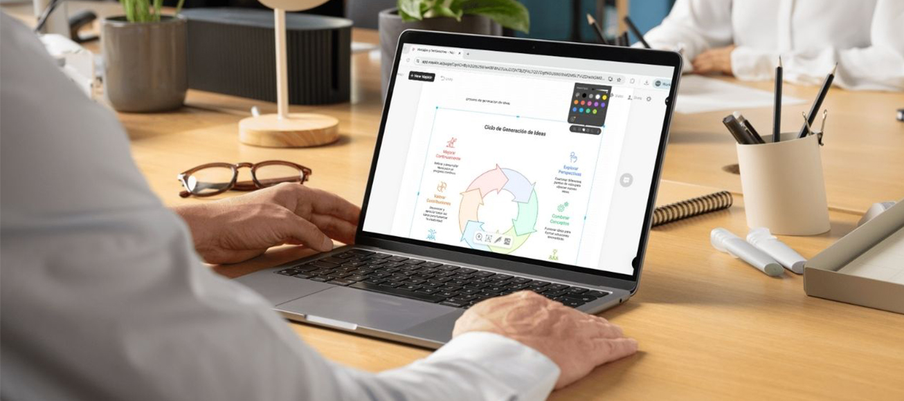 Imagen de un doctor generando gráficos con la ayuda de la IA.