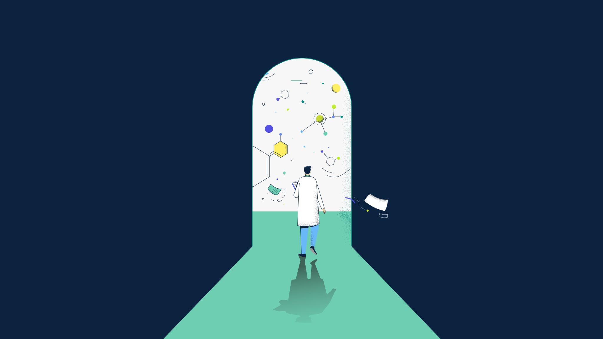 Médico adentrándose en un túnel de novedades.